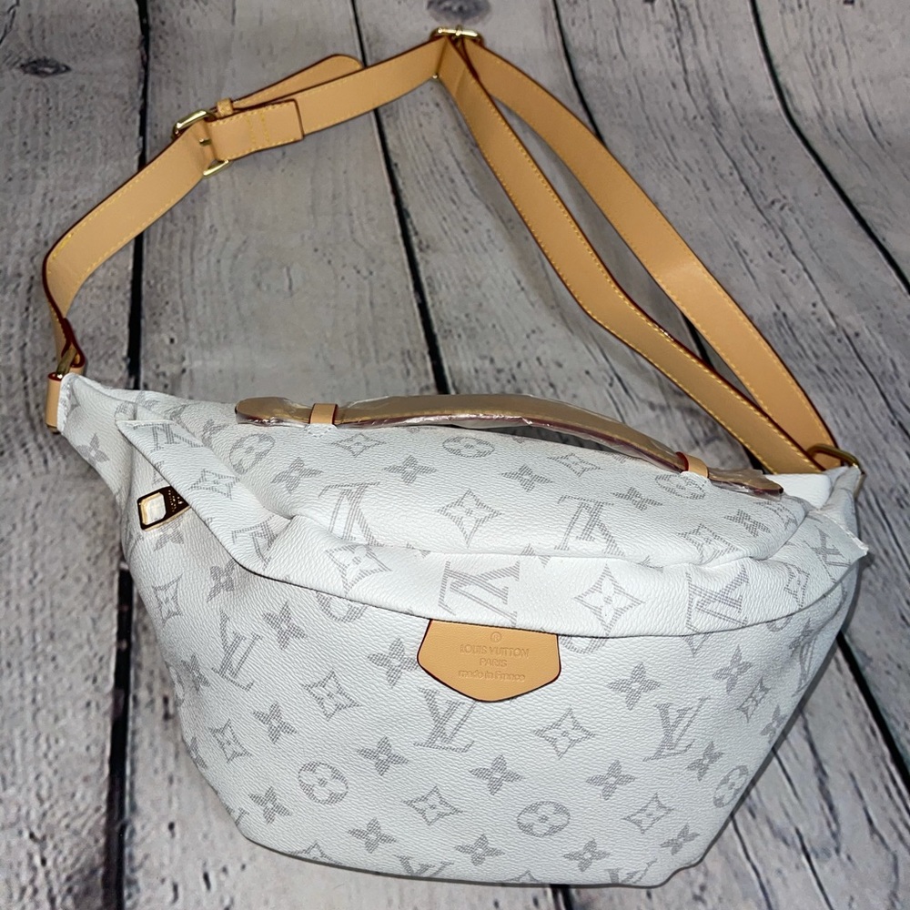 White Monogram Bum Bag Fanny pack NEW